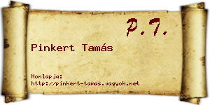 Pinkert Tamás névjegykártya