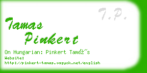 tamas pinkert business card